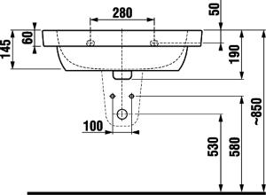 Jika Olymp Deep 65x48 cm mosdó H8126140001041 (8.1261.4.000.104.1) (K)