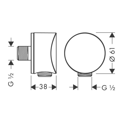 Hansgrohe HG FixFit S fali szereléshez DN15 króm 26453 000 (26453000)