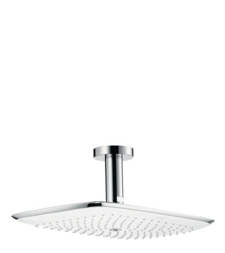 Hansgrohe PuraVida 400 Air 1jet fejzuhany, 100 mm-es mennyezeti csatlakozóval, EcoSmart 9 l/perc króm/fehér 26603 400 (26603400)