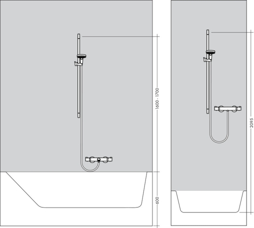 Hansgrohe Ecostat 1001 Combi szett 0,65m Crometta Vario kézizuhannyal 27812 400 (27812400)