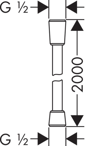 Hansgrohe Comfortflex zuhanycső 2,00m 28169 000 (28169000)