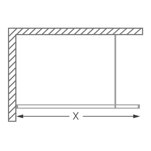 Sanipro Walk Pro 1000 zuhanyfal, 100 cm-es (brillant, transparent, 4000685)
