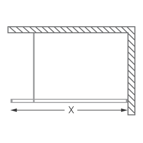 Sanipro Walk Pro 1000 zuhanyfal, 100 cm-es (brillant, transparent, 4000685)