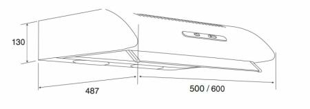 Davoline OLYMPIA 50 CHROM standard páraelszívó 50 cm, ezüst, OL50ch