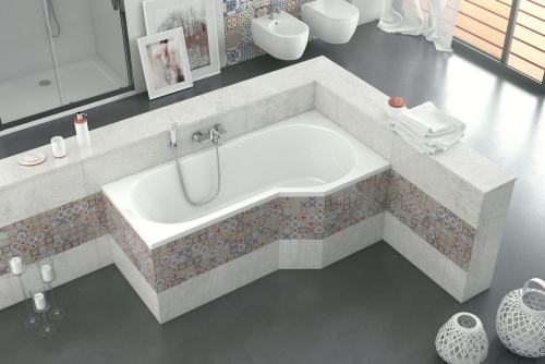 Excellent Be Spot 160x80 cm-es aszimmetrikus kád kádlábbal, jobbos