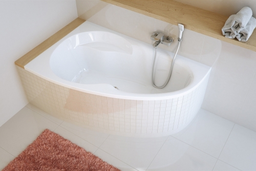 Excellent Newa Plus 160x95 cm-es aszimmetrikus kád kádlábbal, balos