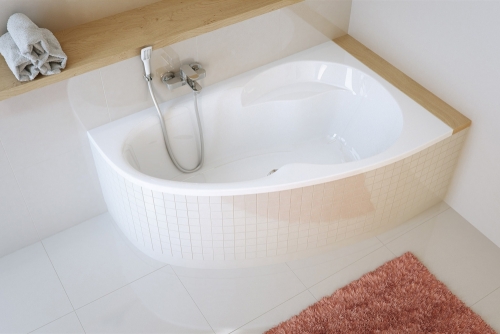 Excellent Newa Plus 160x95 cm-es aszimmetrikus kád kádlábbal, jobbos