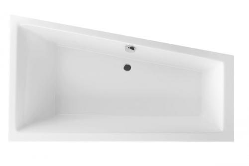 Excellent M-Sfera Slim 160x95 cm-es aszimmetrikus kád kádlábbal, jobbos