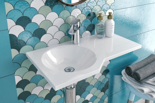 Excellent Be Spot 60x34,5 cm-es aszimmetrikus mosdó CEEX.2301.600.WH