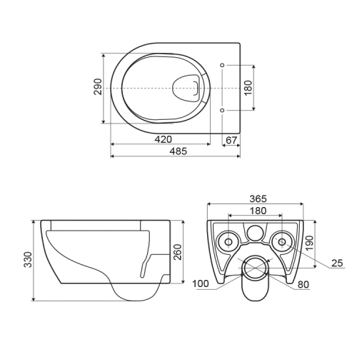 Axel Doto Pure Rim 48 fali wc ülőkével CEAX.1404.485.WH