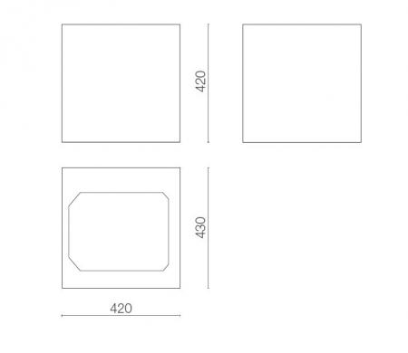 Falmec Rubik E.ion White sziget páraelszívó 42 cm, fehér, CERI42.E0P6#ZZZF441F