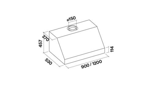 Falmec Zeusz Pro 90 fali páraelszívó 90 cm, inox, CZUN90.E0P2#ZZZI410F