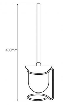 Bemeta Neo álló wc kefe fekete kefével, inox 104113109