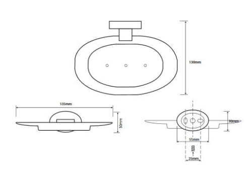 Bemeta Oval szappantartó 118408041