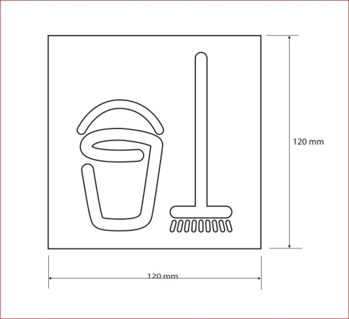 Sapho BEMETA HOTEL Tábla: Takarítószer tároló, 120x120x2mm, polírozott 111022092