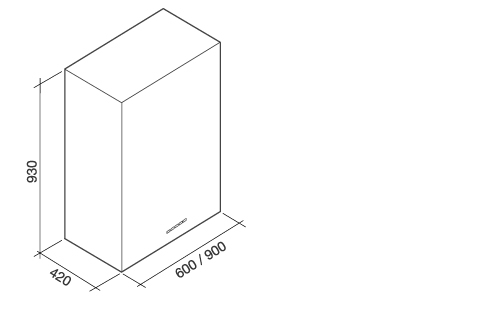 Falmec Altair Top Fasteel 60 fali páraelszívó, 60 cm, inox, CVON60.E10P2#ZZZX491F