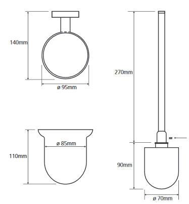 Bemeta Omega fali wc kefe (104113017) XR300