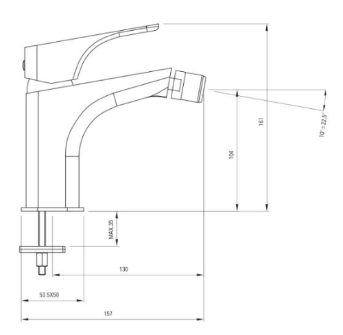 Deante Hiacynt egykaros bide csaptelep fekete/króm BQH B310 (K)