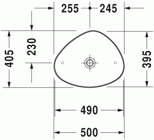 Duravit Cape Cod 50x40,5 cm ráültethető mosdó 2339500000