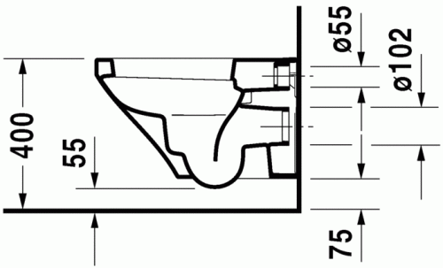 Duravit Durastyle fali wc-szett, ülőkével 45520900A1