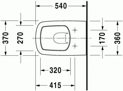 Duravit Durastyle fali wc-szett, ülőkével 45520900A1