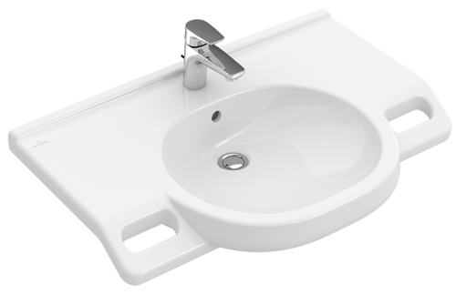 Villeroy & Boch O.novo Vital 80x55 cm mosdó csaplyukkal, túlfolyóval 4120 80 01 (41208001)