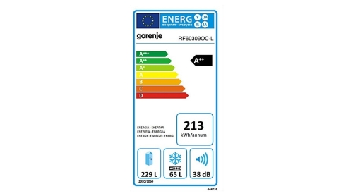 Gorenje szabadonálló kombinált hűtőszekrény A++, RF60309OCL