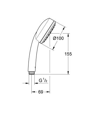 Grohe New Tempesta Cosmopolitan 100 kézizuhany 26082001