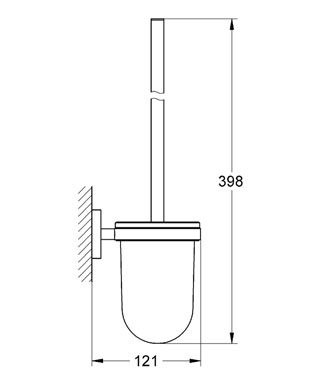 Grohe Essentials WC-kefe garnitúra 40374 001 (40374001)