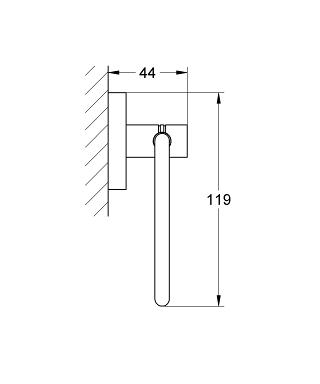 Grohe Essentials WC papír tartó 40689 001 (40689001)