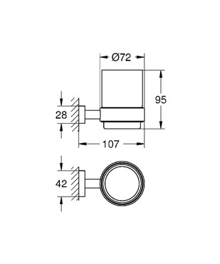 Grohe Essentials Cube tartókonzol 40508 001 (40508001)