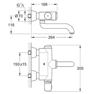 Grohe Europlus E infrás, termosztátos mosdócsaptelep, elemes 36239 001 (36239001)
