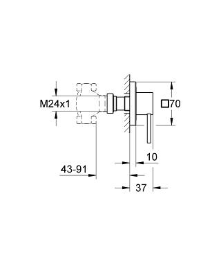 Grohe Allure csempeszelep fogantyú 19384 000 (19384000)