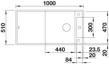 BLANCO BLANCO AXIA III XL 6 S Silgranit mosogató üveg vágólappal, muskat 522187