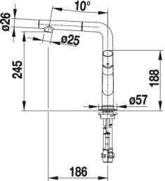 BLANCO YOVIS-S egykaros kihúzható fejes SILGRANIT mosogató csaptelep, pezsgő 518297