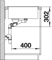 BLANCO AXIA III XL 6 S Silgranit mosogató jobboldali főmedencével üveg vágólappal, jázmin 522152