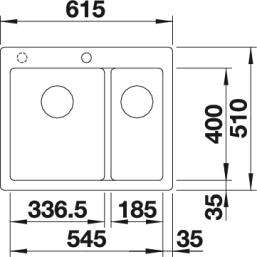 BLANCO PLEON 6 Split Silgranit mosogató dugókiemelő nélkül, palaszürke 521690