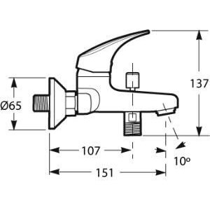 Jika Talas egykaros kádtöltő csaptelep H3211N70044001 (3.211N.7.004.400.1)