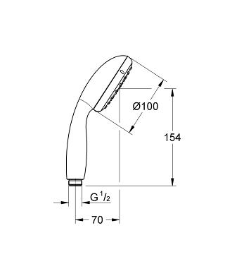 Grohe New Tempesta 100 kézizuhany 27852 000 (27852000)
