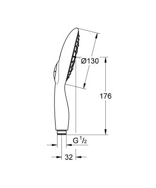 Grohe Power & Soul 130 Kézizuhany utazó szett 27962 000 (27962000)