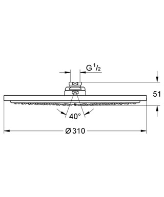 Grohe Rainshower fejzuhany, Cool Sunrise 27477 GL0 (27477GL0)