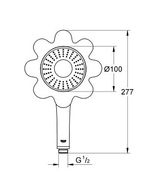 Grohe Rainshower Icon 100 kézizuhany, 9,5 l/perc 26115 DU0 (26115DU0)