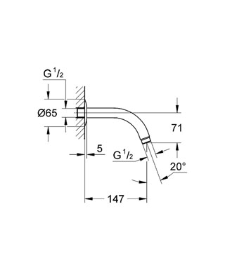 Grohe Relexa zuhanykar 28541 000 (28541000)