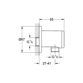 Grohe Relexa fali csatlakozó könyök, 1/2 28626 000 (28626000)