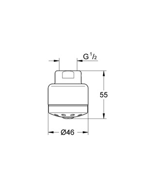 Grohe Relexa fejzuhany, aerosolmentes, 1/2