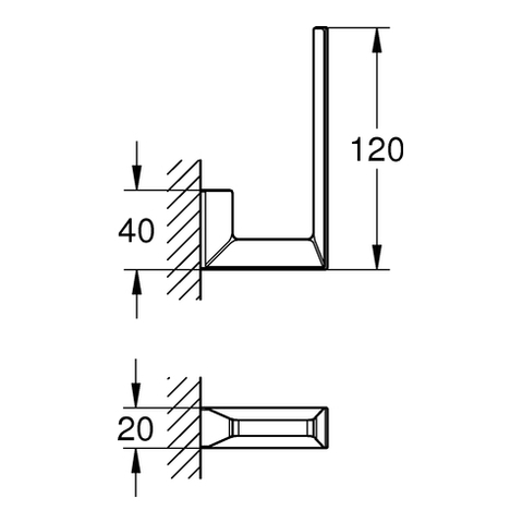 Grohe Selection Cube tartalék wc papír tartó 40784 000 (40784000)