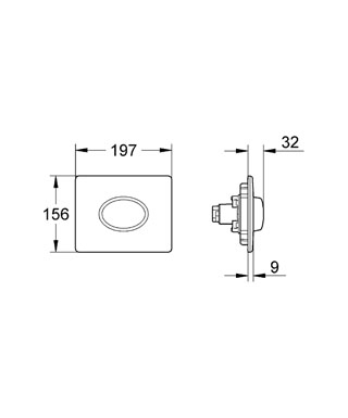 Grohe Skate Air fekvő nyomólap, fehér 38565SH0