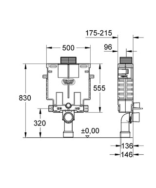 Grohe Uniset fali WC-hez 38415 001 (38415001)