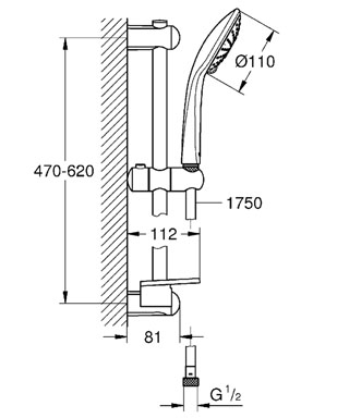 Grohe Euphoria zuhanygarnitúra Eco 27230 001 (27230001)