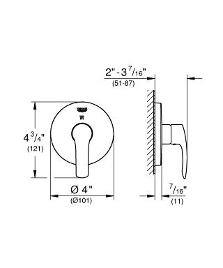 Grohe Eurosmart 3-utas váltó 19970 002 (19970002)